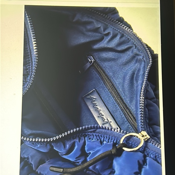 Free People Quilted Carryall Color Navy Baby - Picture 2 of 6